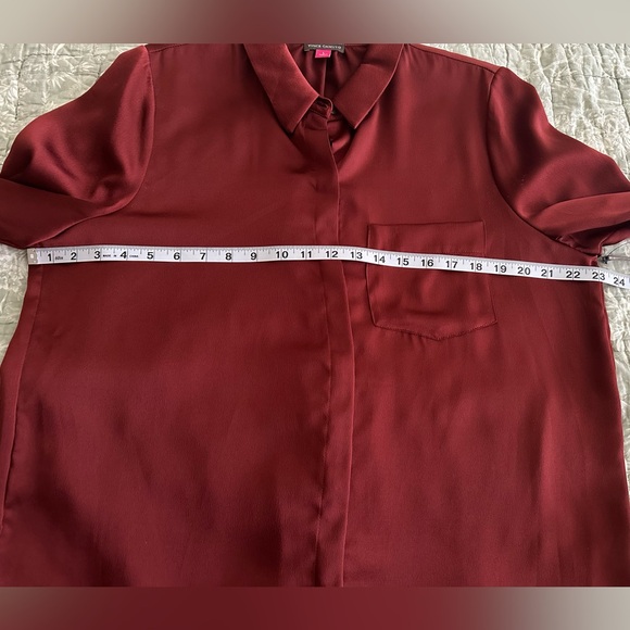Vince Camuto Burgundy Button Down Shirt - Picture 11 of 12